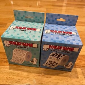Sudoku and Crossword Puzzle Toilet Paper